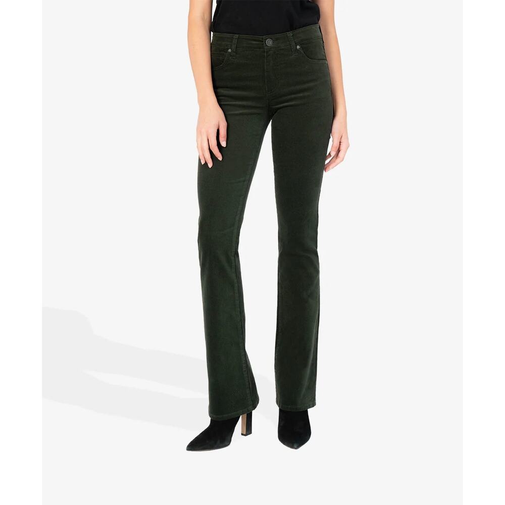 Kut From The Kloth Black Karen Corduroy Cord Baby Bootcut Pants Jeans 14